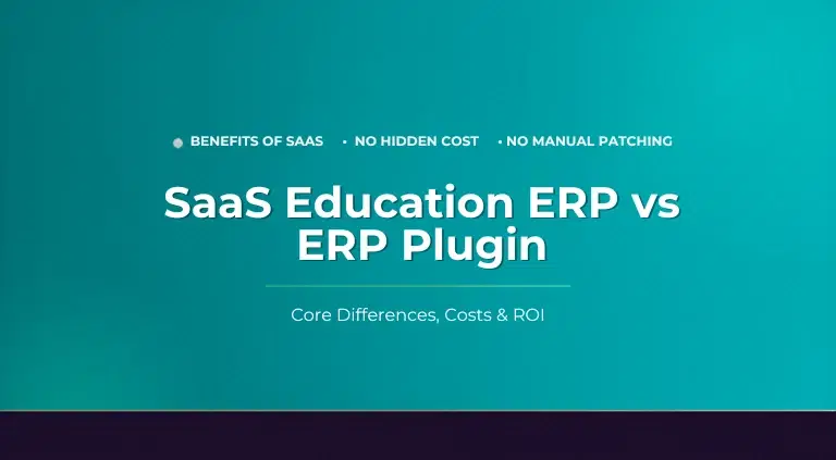 SaaS Education ERP vs ERP Plugin: Core Differences, Costs & ROI