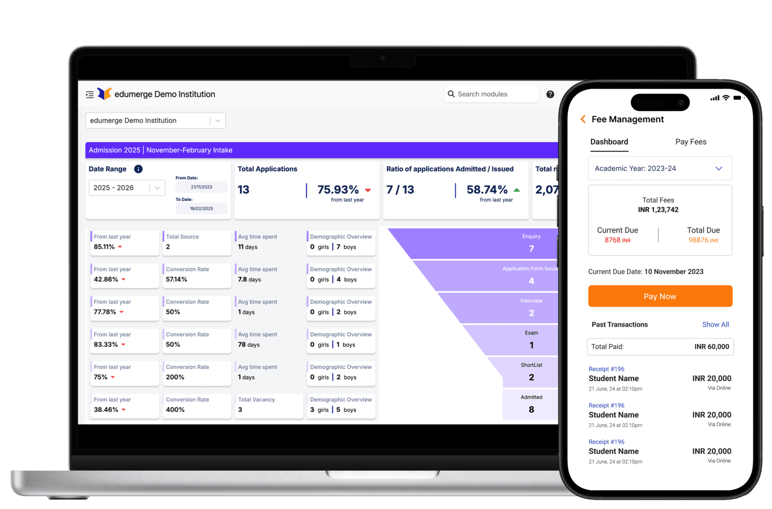 EduMerge Dashboard Interface